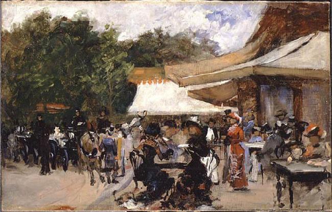 Hugo Birger Outside a Restaurant in the Bois de Boulogne. Study